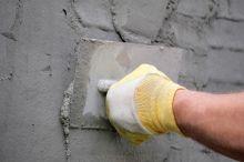 Облицовка и отделка стен цементным раствором